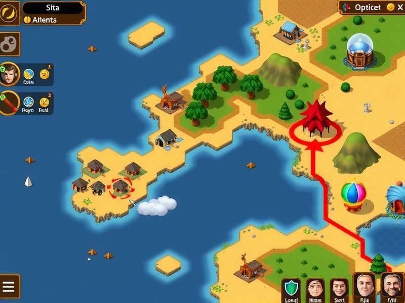 Banyan Blitz gameplay screenshot showing strategic map