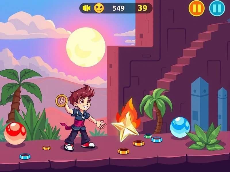 Bangle Bonanza Run showing different regional environments in the game