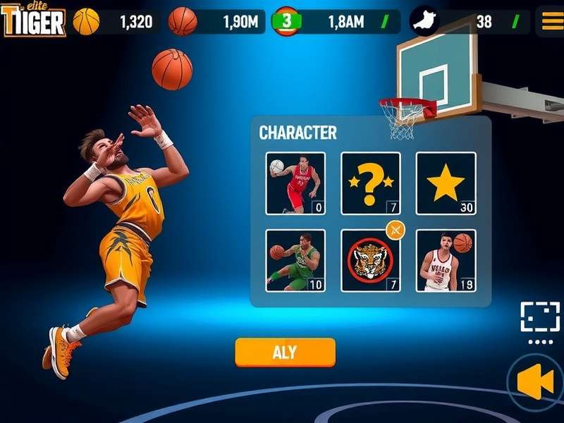 Elite Tiger Basket Hero character selection screen