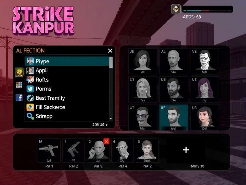 Strike Kanpur Main Game Screen Strike Kanpur Game Interface