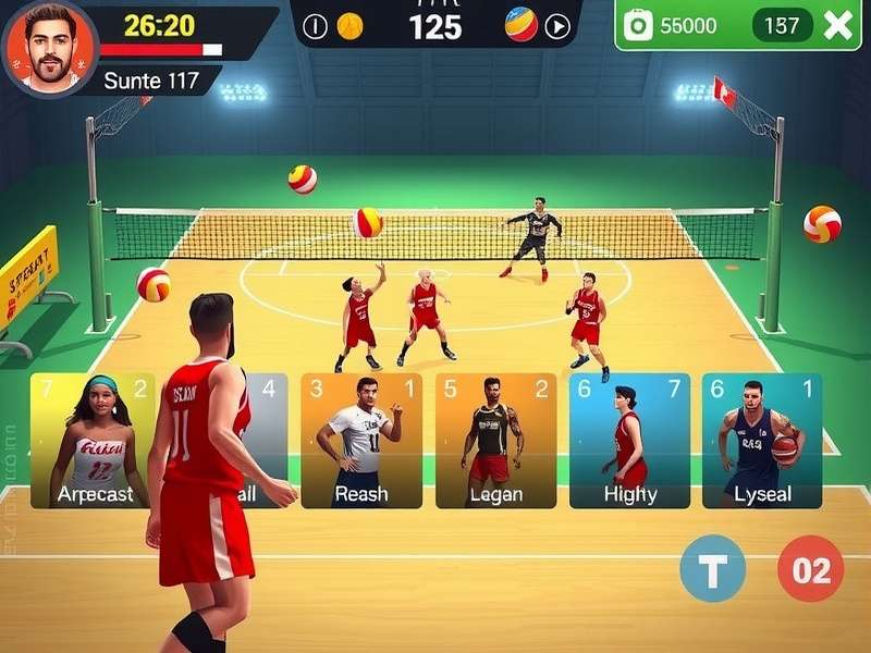 Volley Taj Star Pro gameplay screenshot showing intense volleyball action