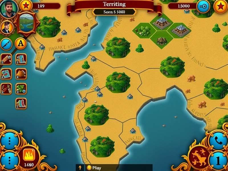 Banyan Blitz strategic map showing territory control