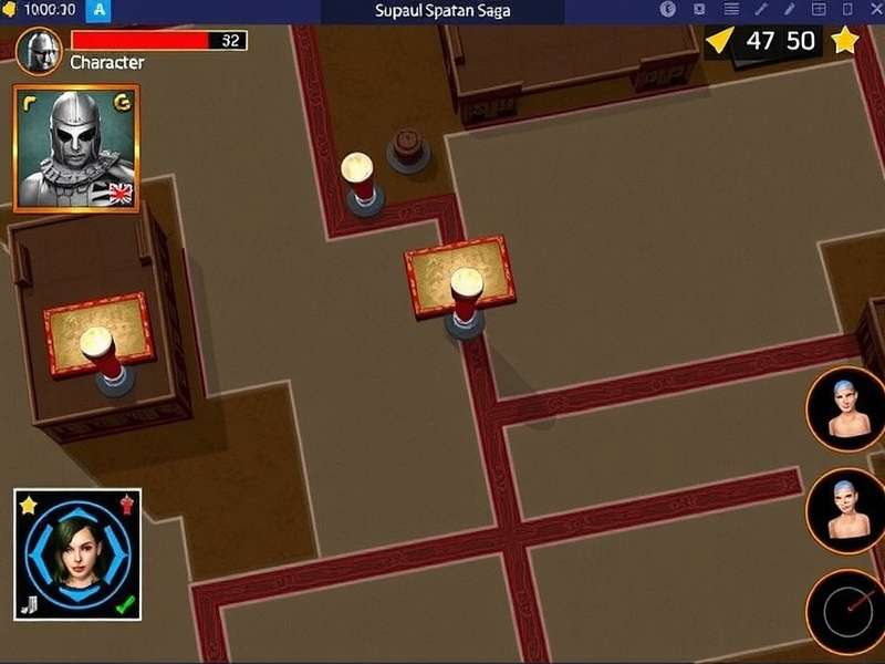 Supaul Spartan Saga gameplay screenshot showing character selection