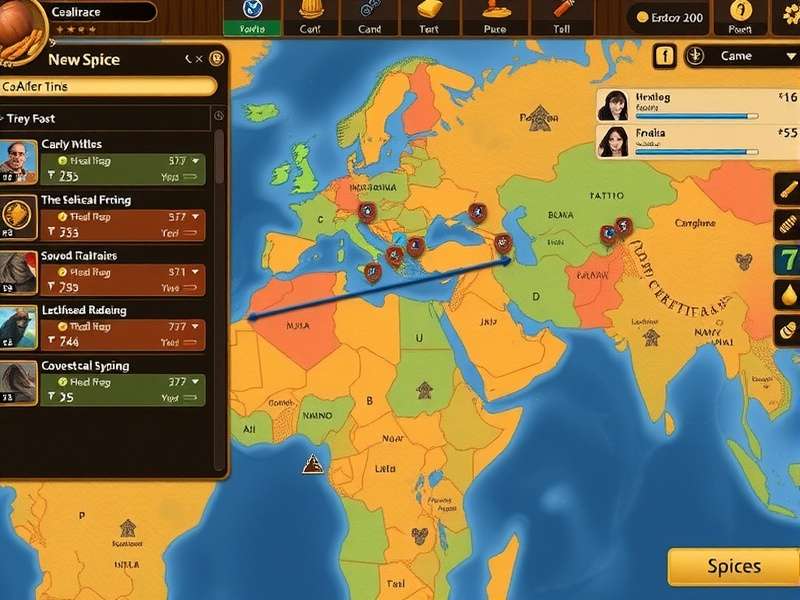 Legendary Nutmeg Ruler gameplay screenshot showing spice trading interface