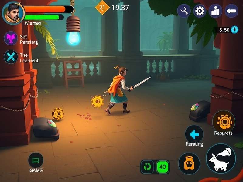 Ginger Hustle Heroic gameplay screenshot showing character in Indian market