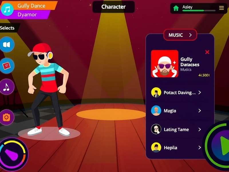 Gully Dance Dynamos gameplay screenshot showing character dancing