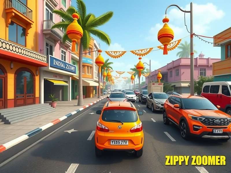 Zippy Zoomer track showing Indian festival decorations