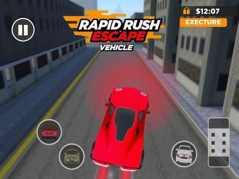 Rapid Rush Escape vehicle selection screen