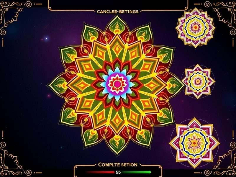 Divine Lotus Mandala showing different mandala completion stages