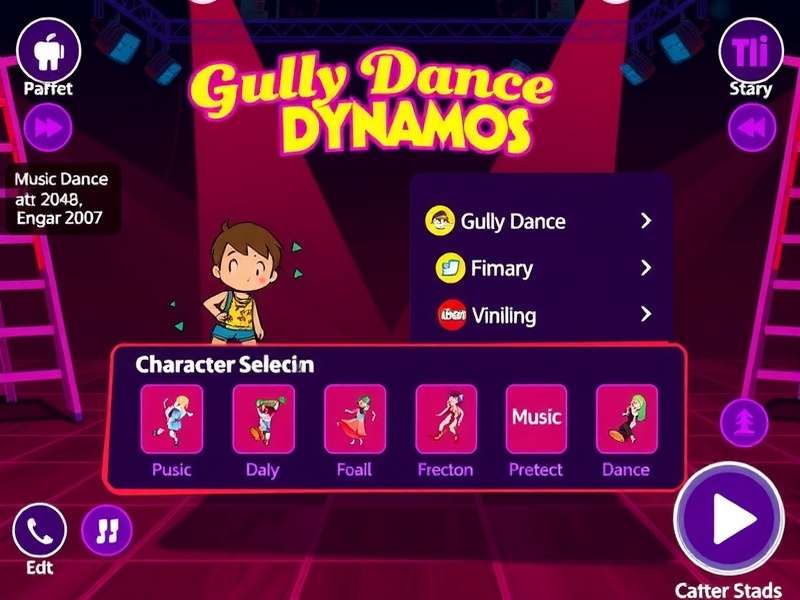 Gully Dance Dynamos music selection interface