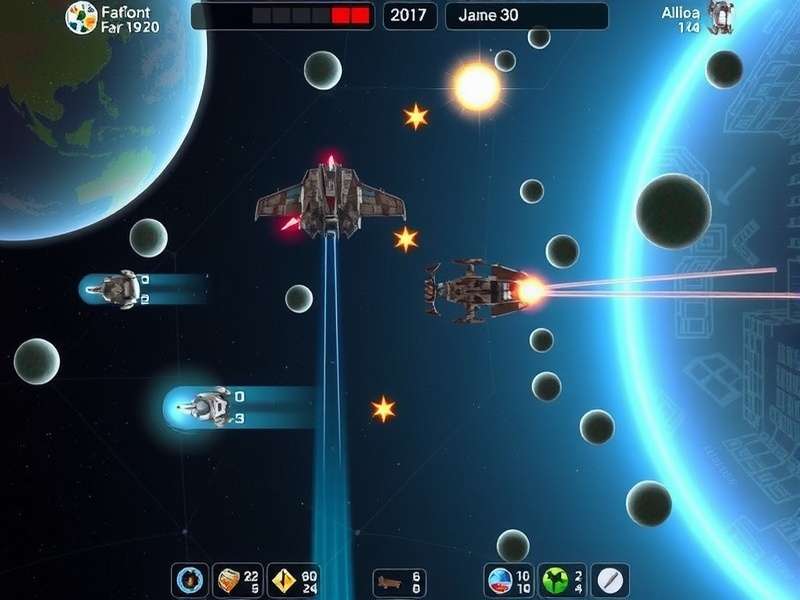 Mapusa Galactic Conquest gameplay screenshot showing space battle