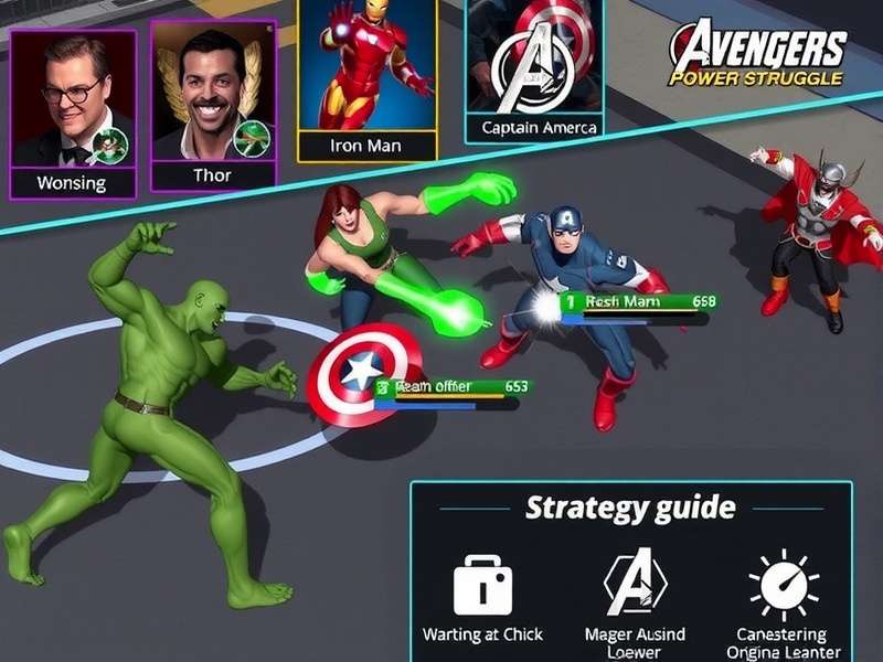 Captain America character in Avengers Power Struggle