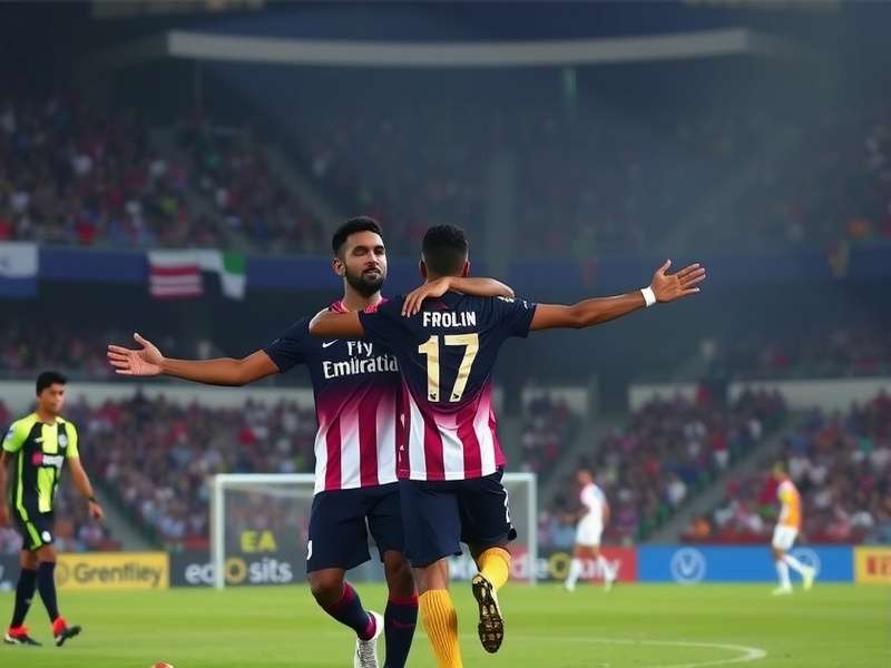 Chennaiyin FC players celebrating a goal in a derby match