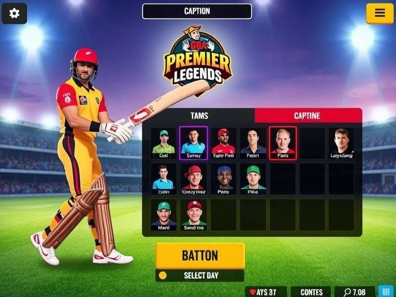 Goa Premier Legends batting interface demonstration