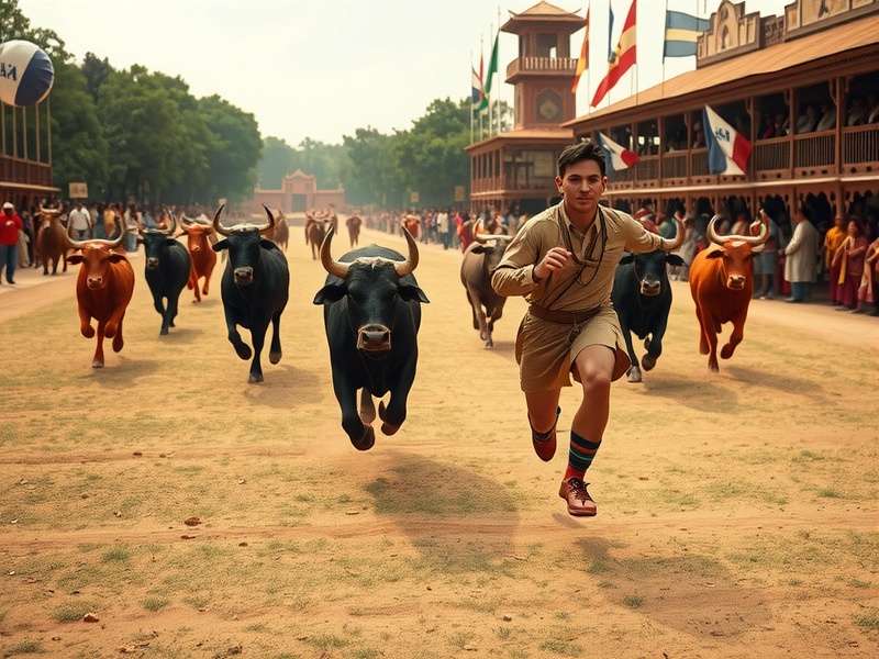 Spicy Bull Sprint game field layout and player positions