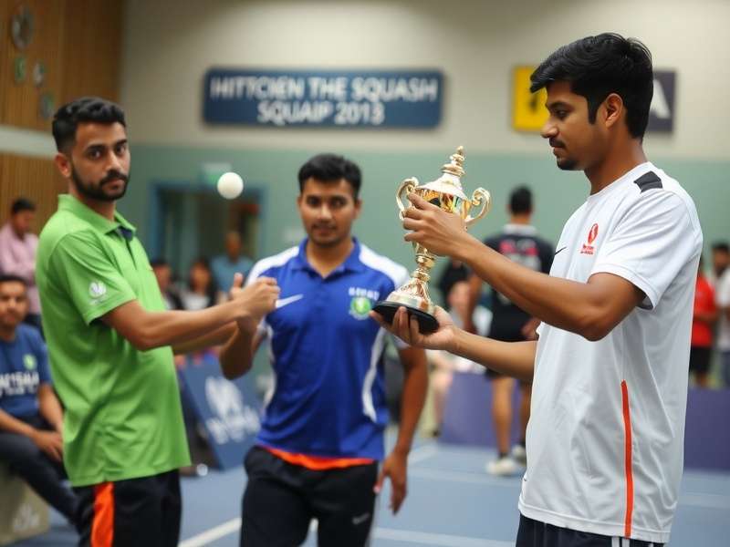 Elite Indian Squash Star in action during tournament