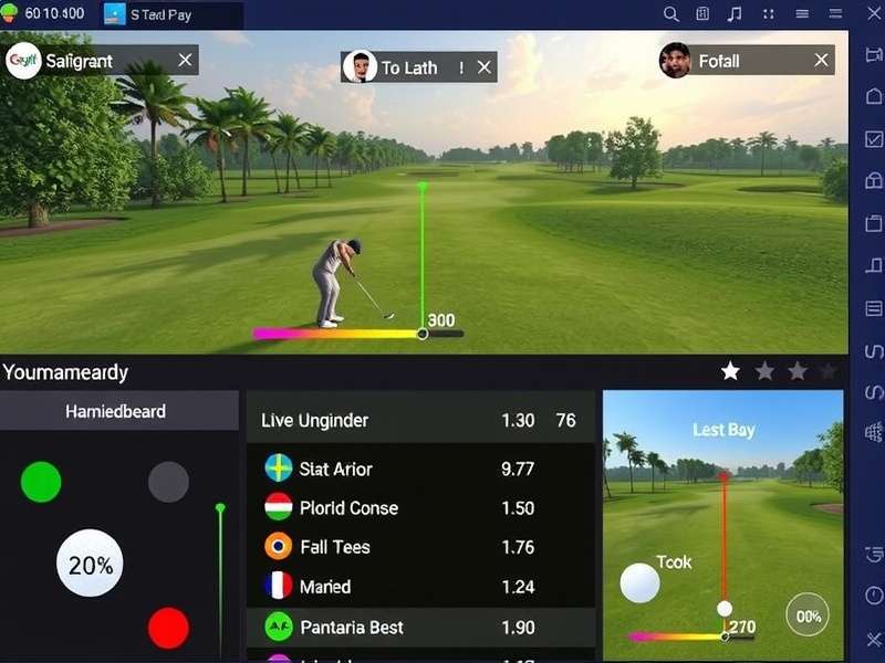 Golf Ace India gameplay screenshot showing realistic golf course