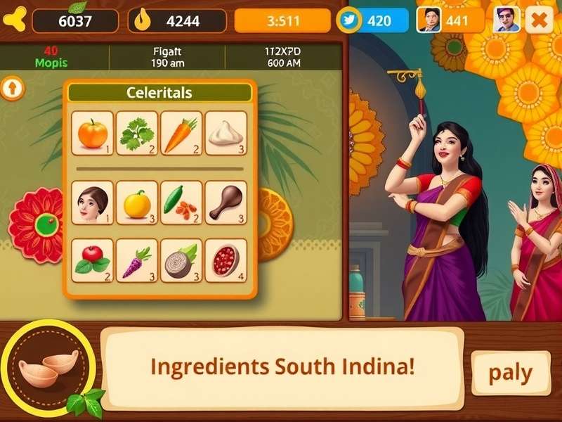 Cultural elements in South Indian Feast game