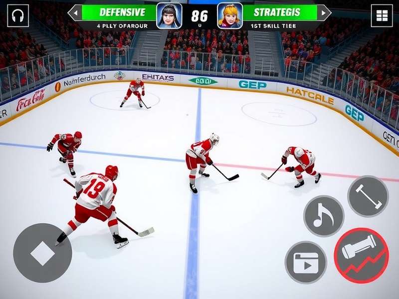 Elite Finisher Hockey Hero gameplay screenshot showing intense hockey action