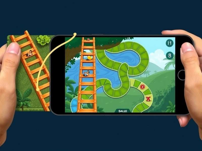 Traditional Indian Ladders Snakes Adventure board game setup