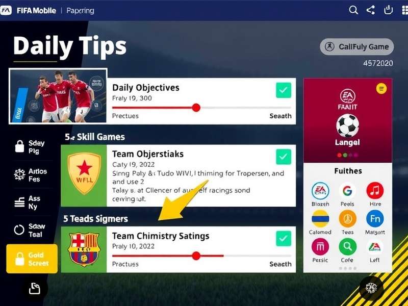 FIFA Mobile skill games interface
