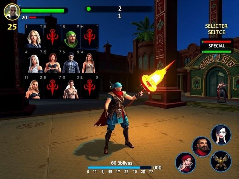 Goa Glad Master Elite gameplay screenshot showing character selection