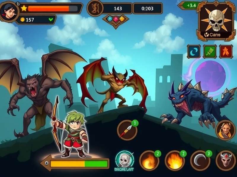 Archero Hunter skill selection interface