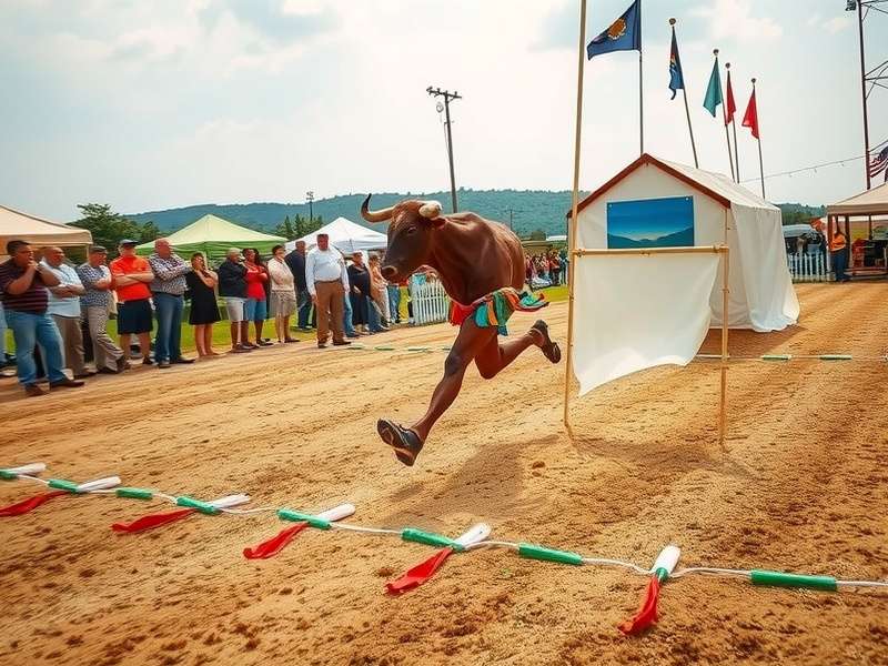 Spicy Bull Sprint traditional Indian running game in action