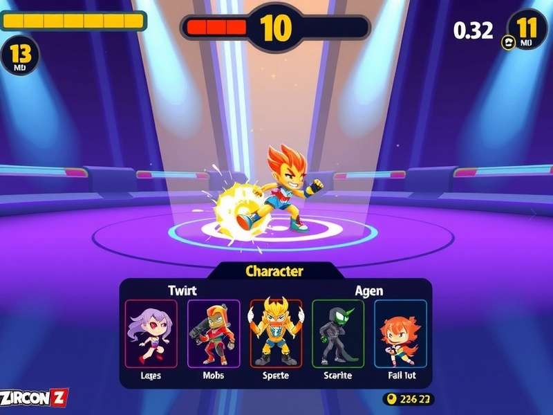 Zircon Zest Twirl gameplay screenshot showing character action