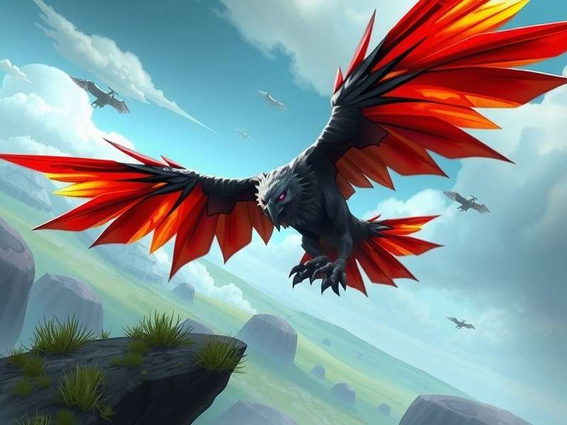 Vivid Vulture game overview showing main character and environment