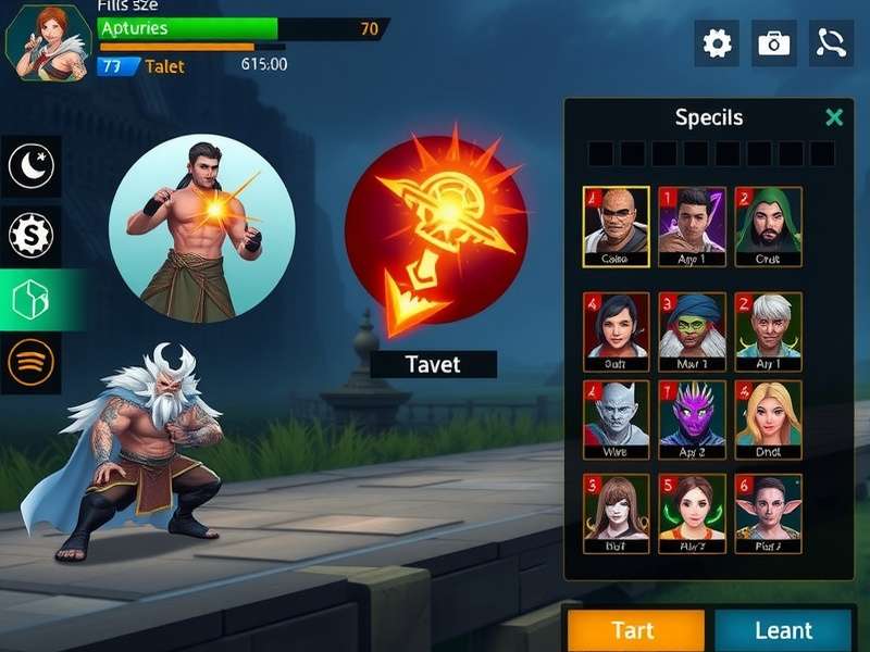 Goan Power Titan character customization interface showing talent trees