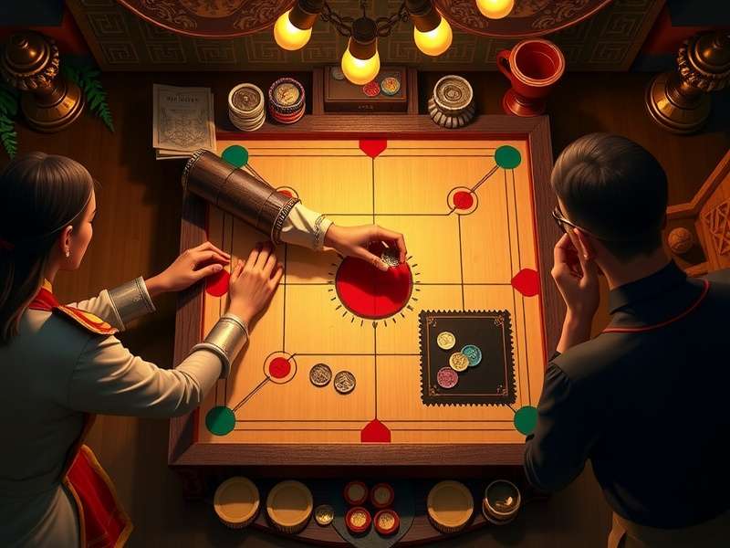 Mighty Carrom Warrior tournament scene