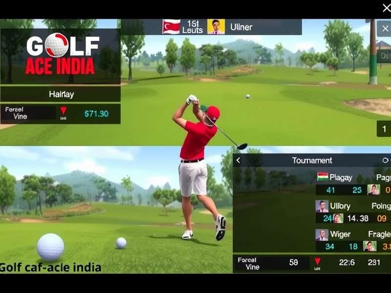 Golf Ace India feature showcase with multiple gameplay elements