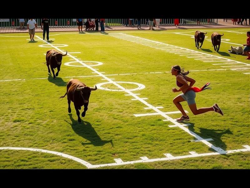 Spicy Bull Sprint player demonstrating proper running technique