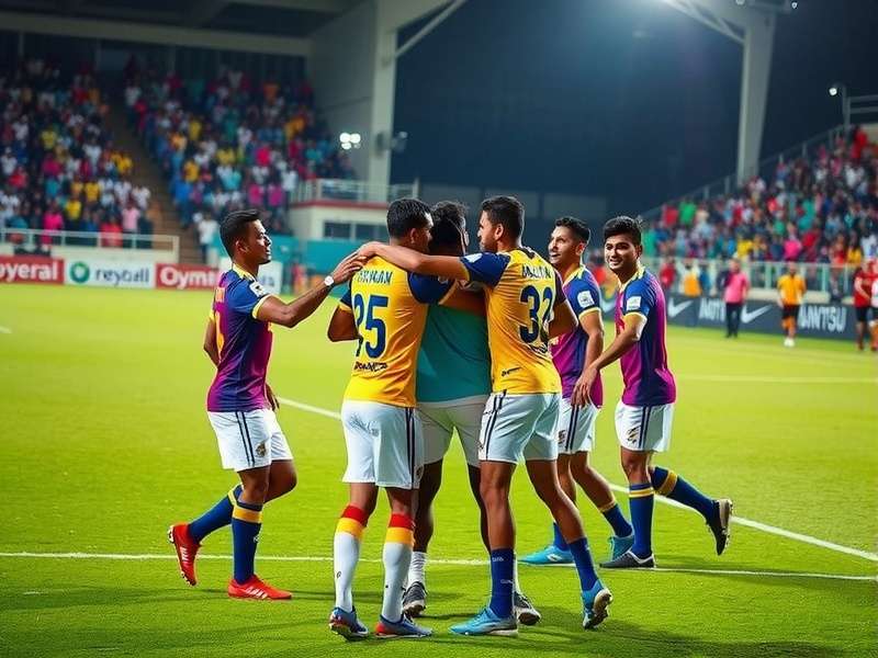 Chennaiyin FC vs Kerala Blasters match with packed stadium