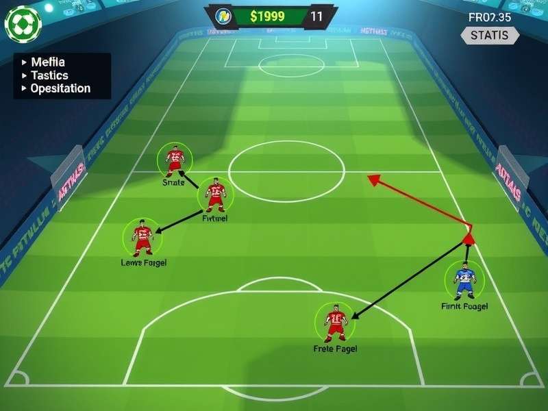 Mighty Midfield Hero gameplay screenshot showing midfield action
