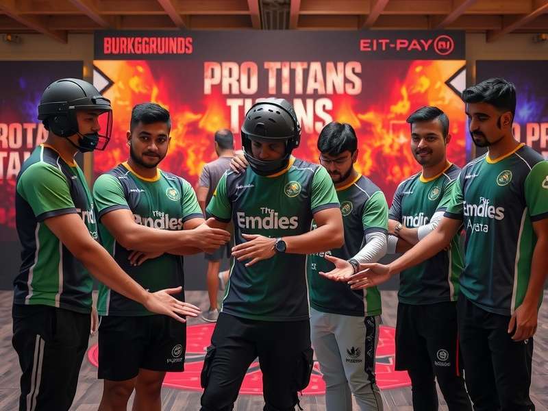 PUBG Pro Indian Titans team celebration after tournament victory
