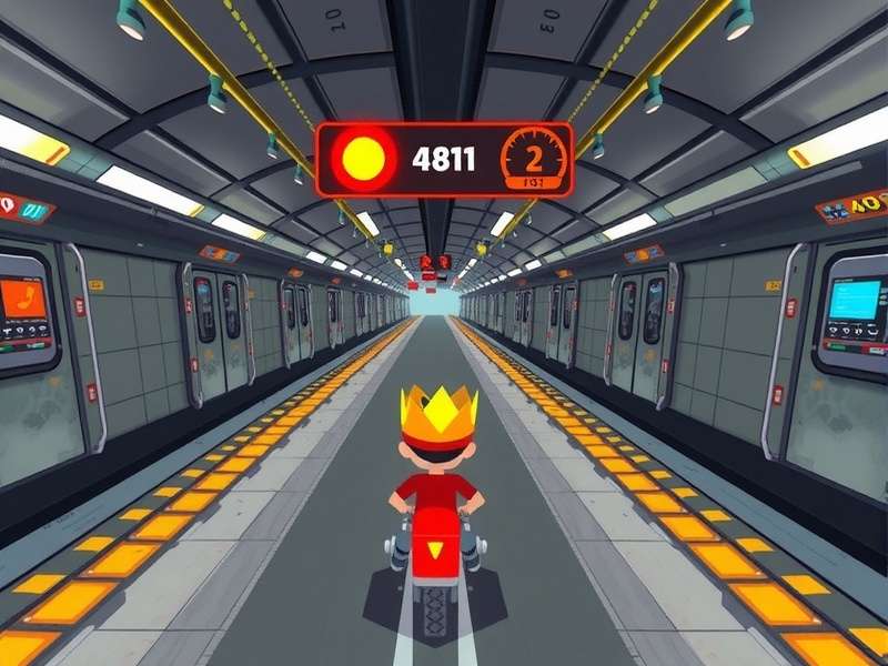 Metro Sprint King Gameplay Metro Sprint King gameplay screenshot showing character racing through metro station