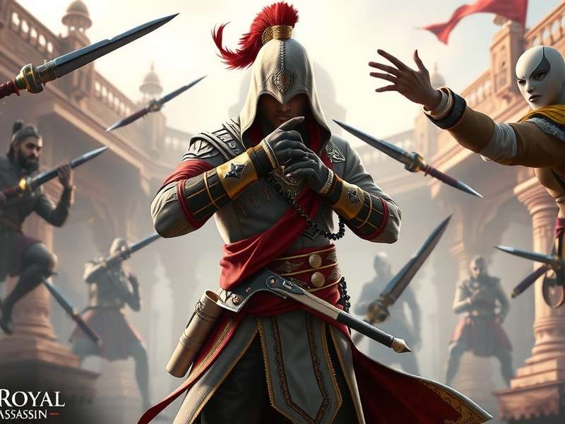 Royal Assassin gameplay screenshot showing stealth mechanics in palace setting