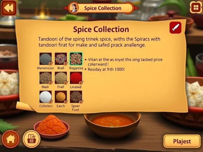 Tandoori Magic Trail cooking challenge interface