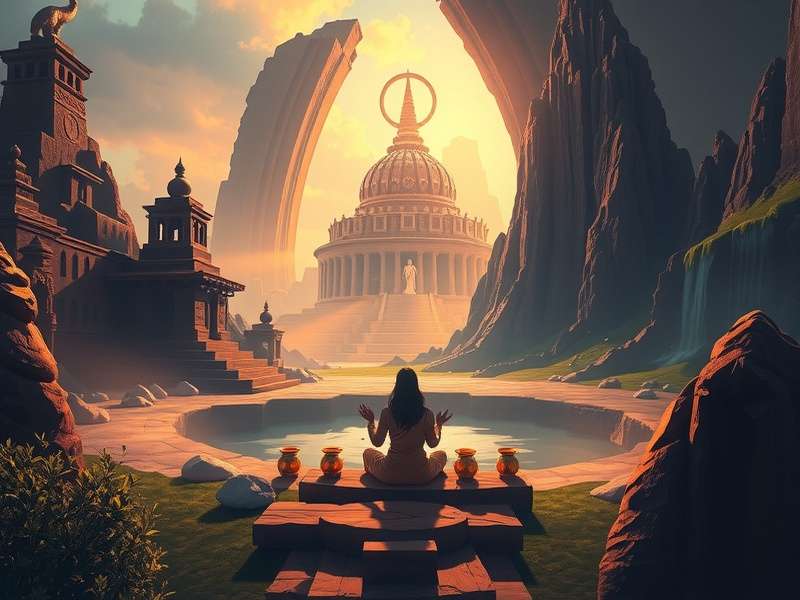 Yogi SSpellbound Trail character interacting with spiritual teacher