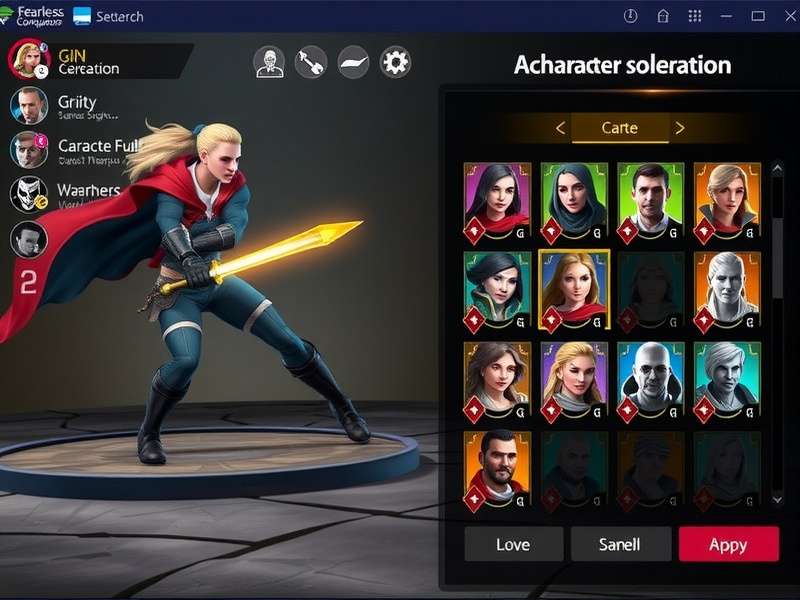 Fearless Conquerors gameplay screenshot showing character combat