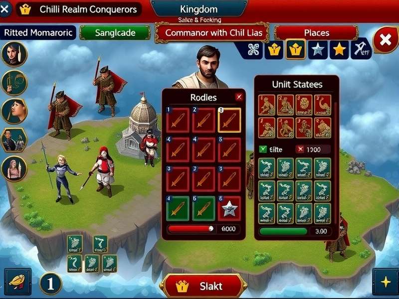 Chilli Realm Conquerors commander selection screen