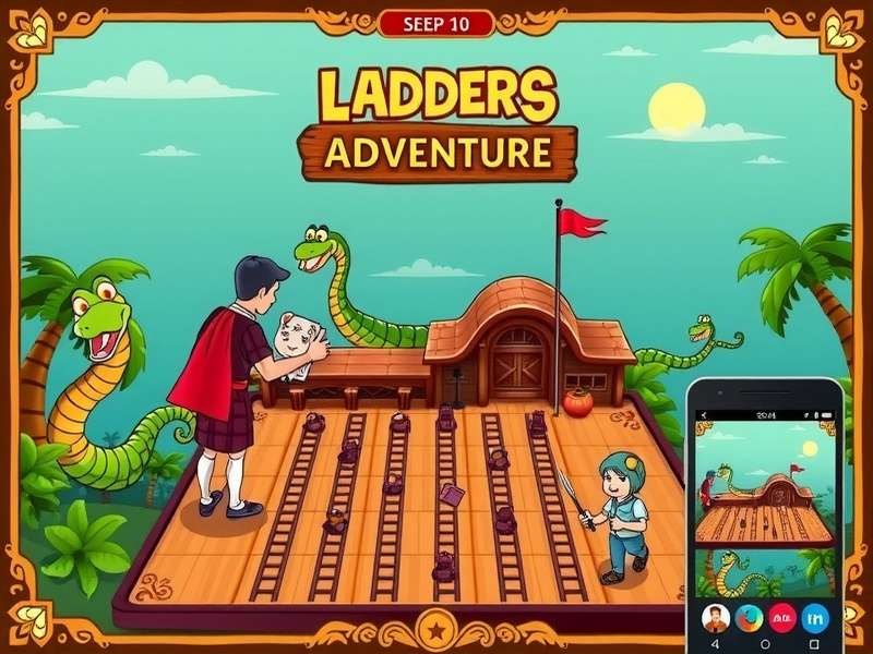 Digital version of Ladders Snakes Adventure on mobile device
