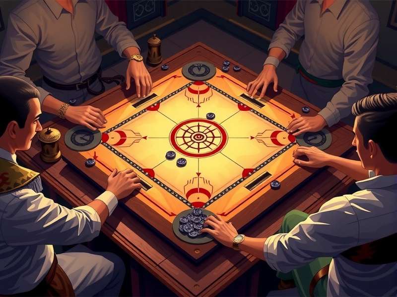 Mighty Carrom Warrior board setup