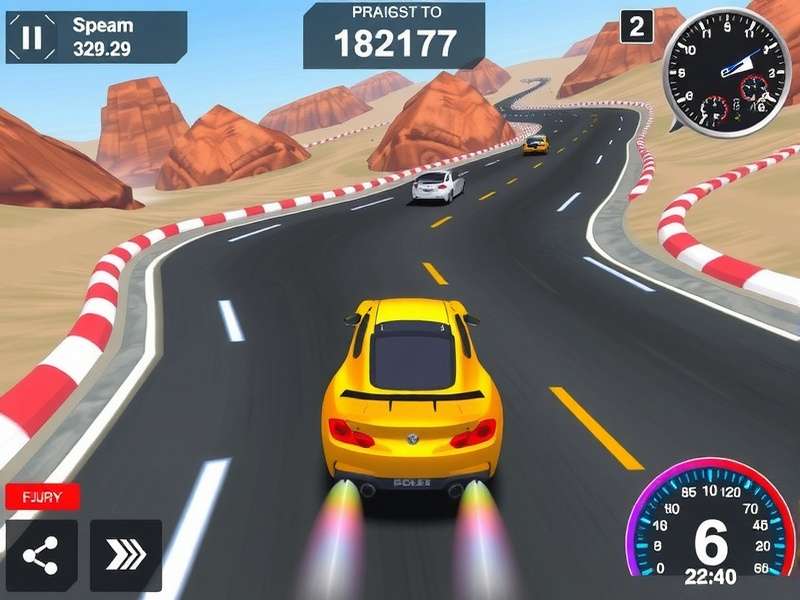 Race Master 3D strategy illustration showing optimal racing line