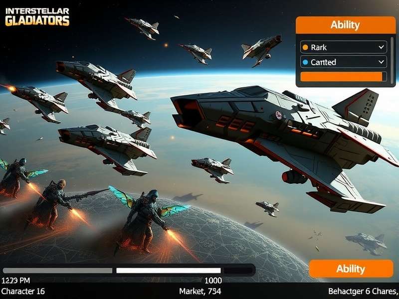 Interstellar Gladiators character selection screen
