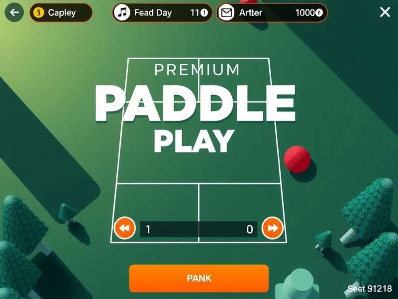 Premium Paddle Play Game Interface