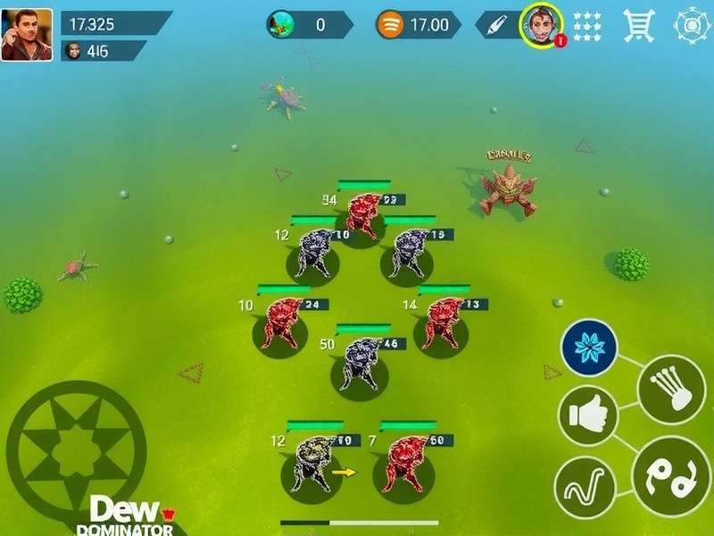 Dew Dominator gameplay screenshot showing strategic interface