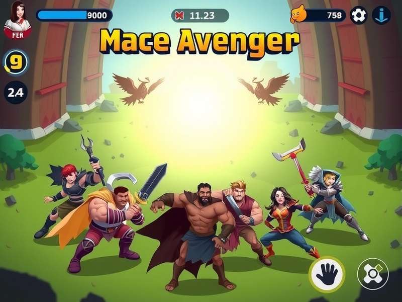 Mace Avenger Ind character lineup showing diverse heroes